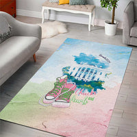 Chucks N Pearls 2024 Area Rug Pink Green Rocking The World LT7 - Wonder Print Shop