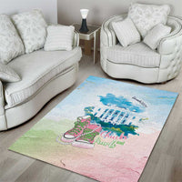 Chucks N Pearls 2024 Area Rug Pink Green Rocking The World LT7 - Wonder Print Shop