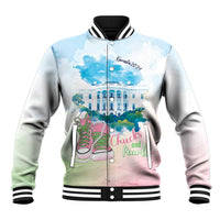 Chucks N Pearls 2024 Baseball Jacket Pink Green Rocking The World LT7 - Wonder Print Shop