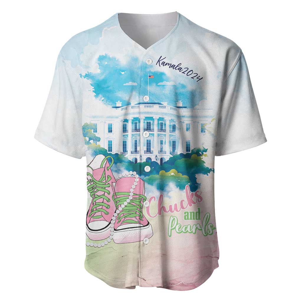 Chucks N Pearls 2024 Baseball Jersey Pink Green Rocking The World LT7 - Wonder Print Shop