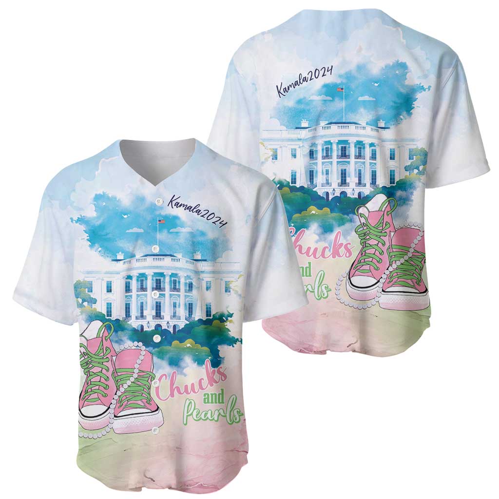 Chucks N Pearls 2024 Baseball Jersey Pink Green Rocking The World LT7 - Wonder Print Shop