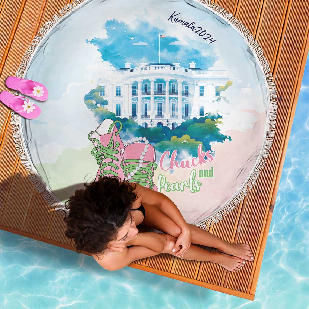 Chucks N Pearls 2024 Beach Blanket Pink Green Rocking The World LT7 - Wonder Print Shop