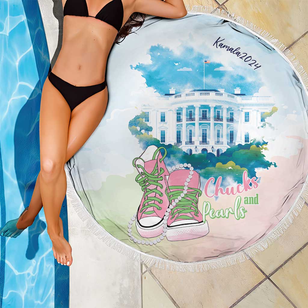 Chucks N Pearls 2024 Beach Blanket Pink Green Rocking The World LT7 - Wonder Print Shop