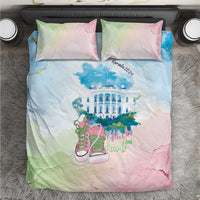 Chucks N Pearls 2024 Bedding Set Pink Green Rocking The World LT7 - Wonder Print Shop