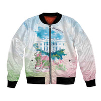 Chucks N Pearls 2024 Bomber Jacket Pink Green Rocking The World LT7 - Wonder Print Shop