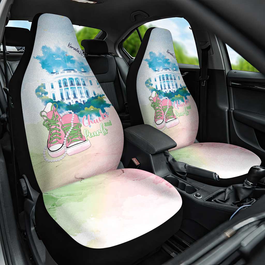 Chucks N Pearls 2024 Car Seat Cover Pink Green Rocking The World LT7 - Wonder Print Shop
