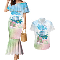 Chucks N Pearls 2024 Couples Matching Mermaid Dress and Hawaiian Shirt Pink Green Rocking The World LT7 - Wonder Print Shop