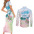 Chucks N Pearls 2024 Couples Matching Short Sleeve Bodycon Dress and Long Sleeve Button Shirt Pink Green Rocking The World LT7 - Wonder Print Shop