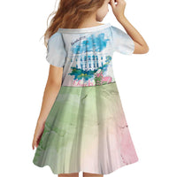 Chucks N Pearls 2024 Family Matching Short Sleeve Bodycon Dress and Hawaiian Shirt Pink Green Rocking The World - Wonder Print Shop