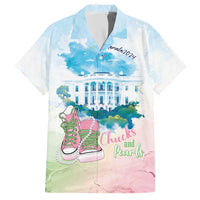 Chucks N Pearls 2024 Family Matching Short Sleeve Bodycon Dress and Hawaiian Shirt Pink Green Rocking The World - Wonder Print Shop