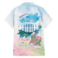 Chucks N Pearls 2024 Family Matching Short Sleeve Bodycon Dress and Hawaiian Shirt Pink Green Rocking The World - Wonder Print Shop