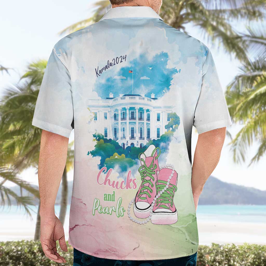 Chucks N Pearls 2024 Hawaiian Shirt Pink Green Rocking The World - Wonder Print Shop
