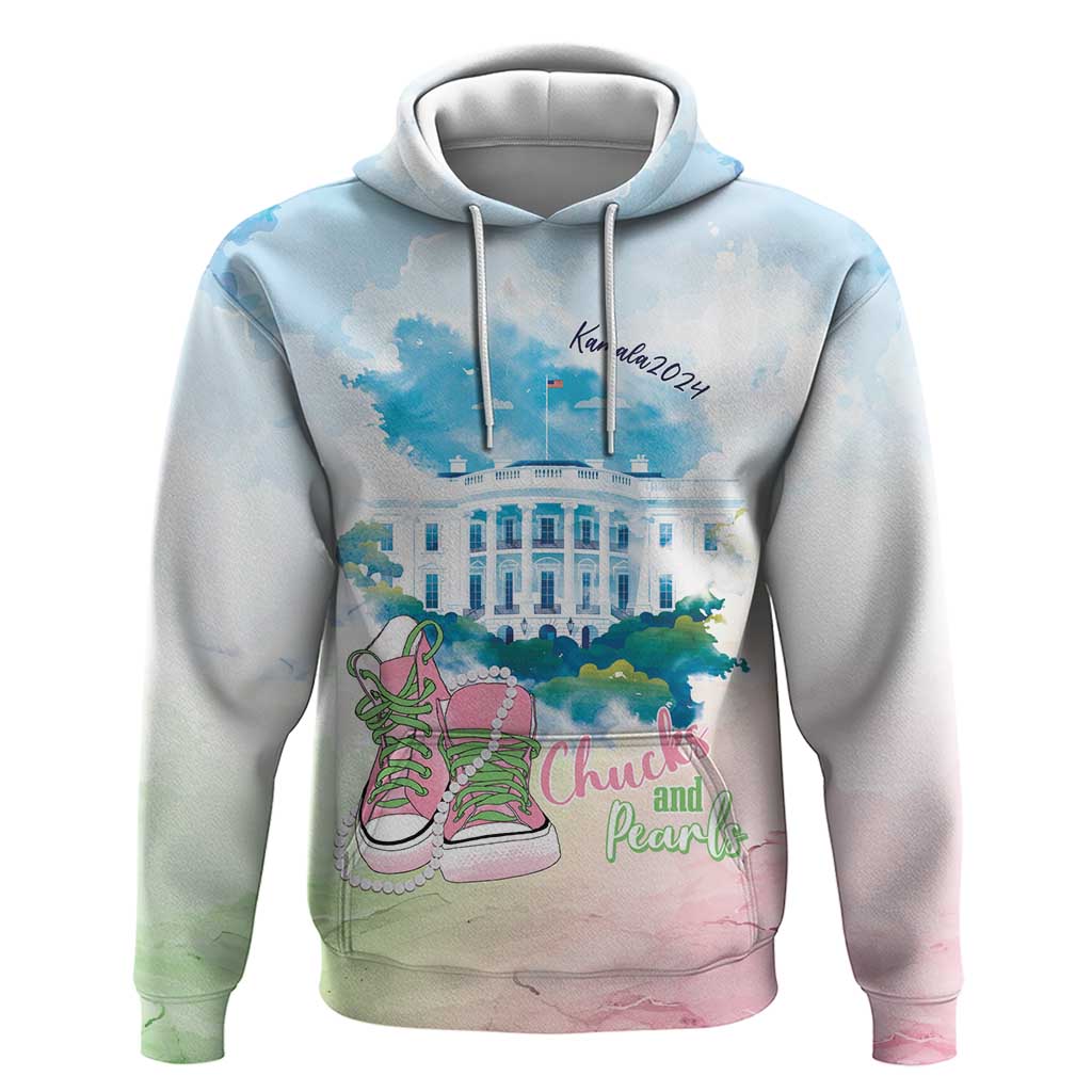 Chucks N Pearls 2024 Hoodie Pink Green Rocking The World - Wonder Print Shop