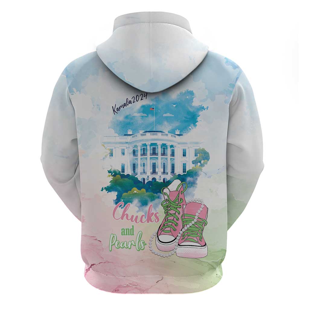 Chucks N Pearls 2024 Hoodie Pink Green Rocking The World - Wonder Print Shop