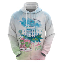 Chucks N Pearls 2024 Hoodie Pink Green Rocking The World - Wonder Print Shop