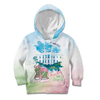 Chucks N Pearls 2024 Kid Hoodie Pink Green Rocking The World - Wonder Print Shop