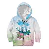 Chucks N Pearls 2024 Kid Hoodie Pink Green Rocking The World - Wonder Print Shop