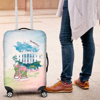 Chucks N Pearls 2024 Luggage Cover Pink Green Rocking The World - Wonder Print Shop