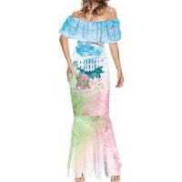 Chucks N Pearls 2024 Mermaid Dress Pink Green Rocking The World - Wonder Print Shop