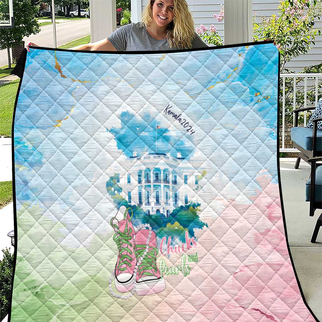 Chucks N Pearls 2024 Quilt Pink Green Rocking The World - Wonder Print Shop