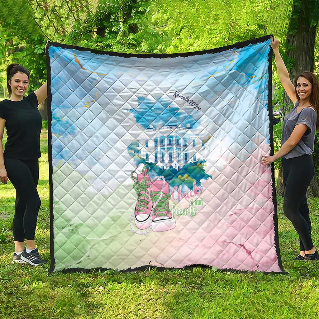 Chucks N Pearls 2024 Quilt Pink Green Rocking The World - Wonder Print Shop