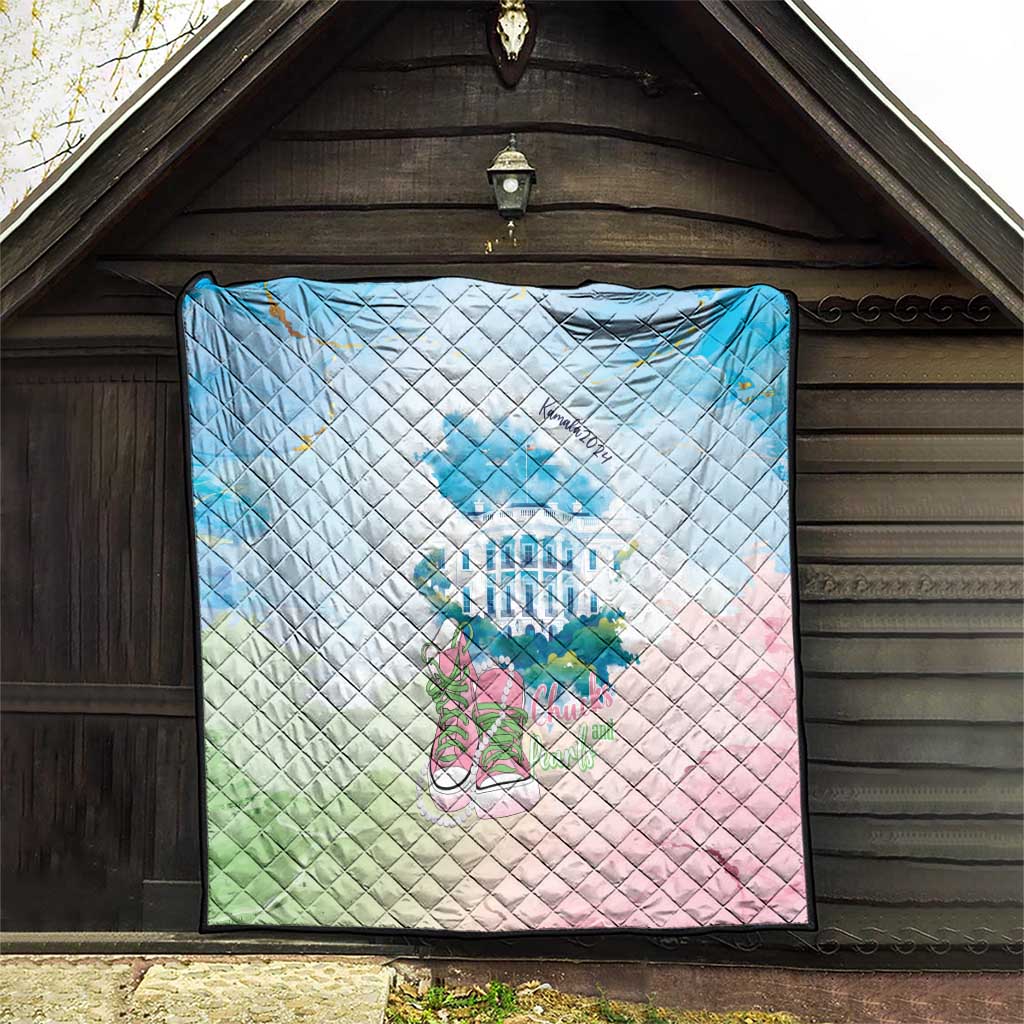 Chucks N Pearls 2024 Quilt Pink Green Rocking The World - Wonder Print Shop
