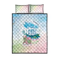Chucks N Pearls 2024 Quilt Bed Set Pink Green Rocking The World - Wonder Print Shop