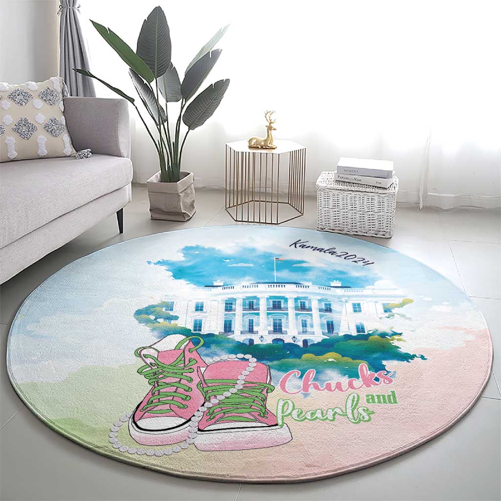 Chucks N Pearls 2024 Round Carpet Pink Green Rocking The World
