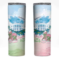 Chucks N Pearls 2024 Skinny Tumbler Pink Green Rocking The World - Wonder Print Shop