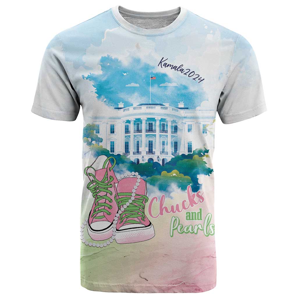 Chucks N Pearls 2024 T Shirt Pink Green Rocking The World - Wonder Print Shop