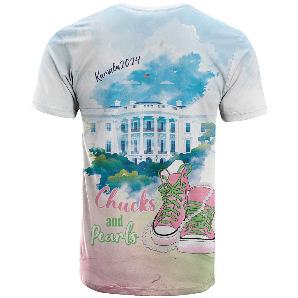 Chucks N Pearls 2024 T Shirt Pink Green Rocking The World - Wonder Print Shop