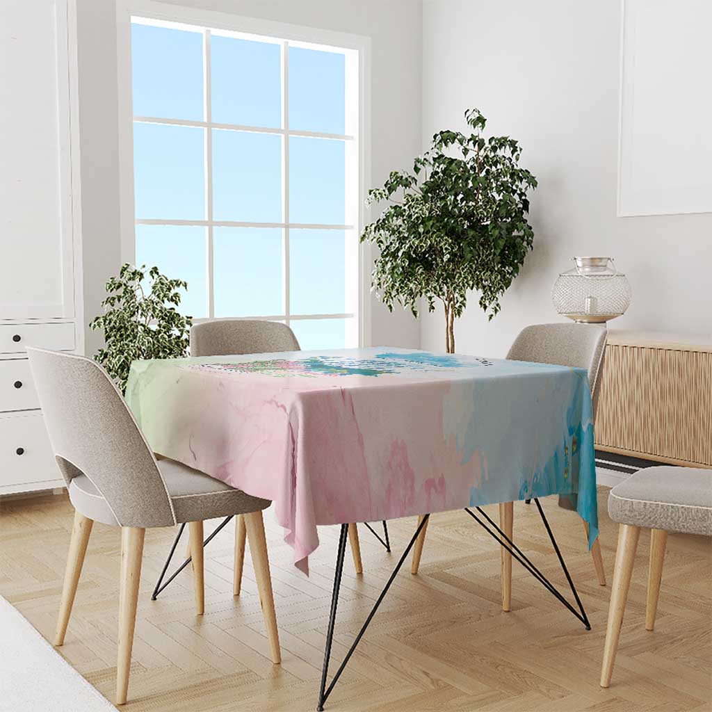 Chucks N Pearls 2024 Tablecloth Pink Green Rocking The World - Wonder Print Shop