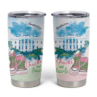 Chucks N Pearls 2024 Tumbler Cup Pink Green Rocking The World - Wonder Print Shop