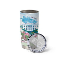 Chucks N Pearls 2024 Tumbler Cup Pink Green Rocking The World - Wonder Print Shop