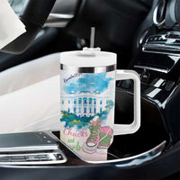 Chucks N Pearls 2024 Tumbler With Handle Pink Green Rocking The World - Wonder Print Shop