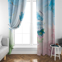 Chucks N Pearls 2024 Window Curtain Pink Green Rocking The World - Wonder Print Shop