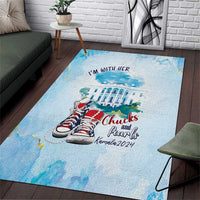 Chucks N Pearls 2024 Area Rug I'm With Her LT7 - Wonder Print Shop
