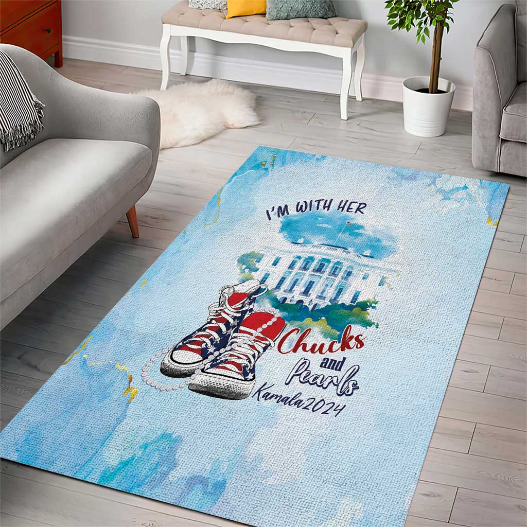 Chucks N Pearls 2024 Area Rug I'm With Her LT7 - Wonder Print Shop