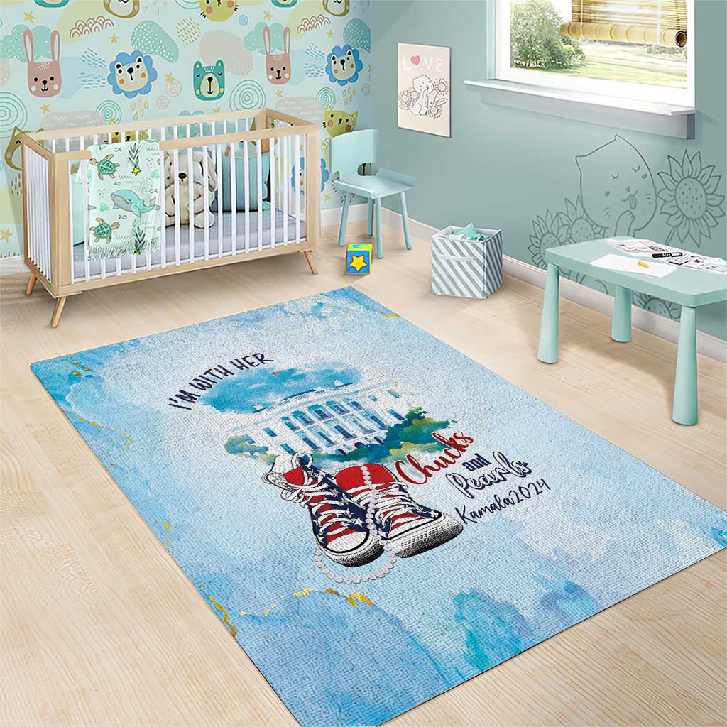 Chucks N Pearls 2024 Area Rug I'm With Her LT7 - Wonder Print Shop