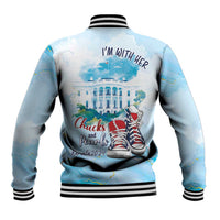 Chucks N Pearls 2024 Baseball Jacket I'm With Her LT7 - Wonder Print Shop