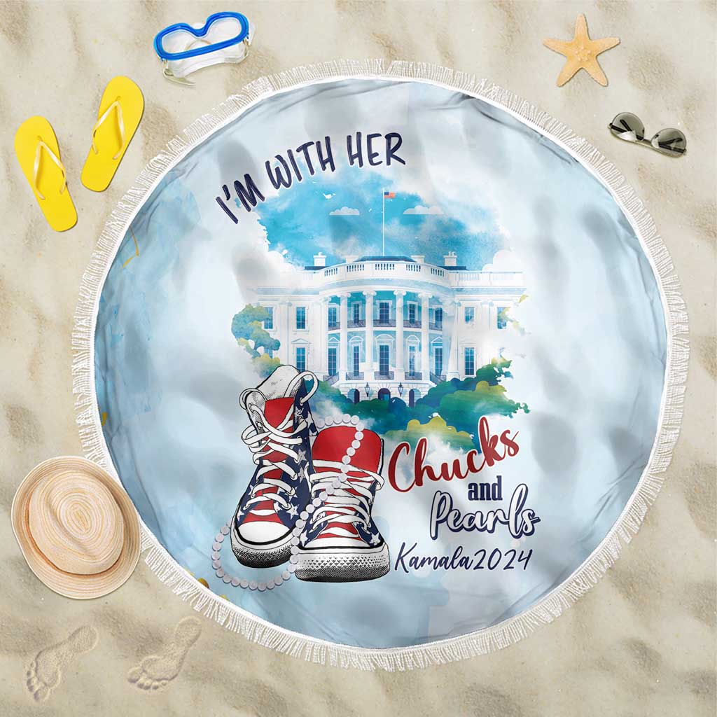 Chucks N Pearls 2024 Beach Blanket I'm With Her LT7 - Wonder Print Shop