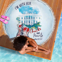 Chucks N Pearls 2024 Beach Blanket I'm With Her LT7 - Wonder Print Shop