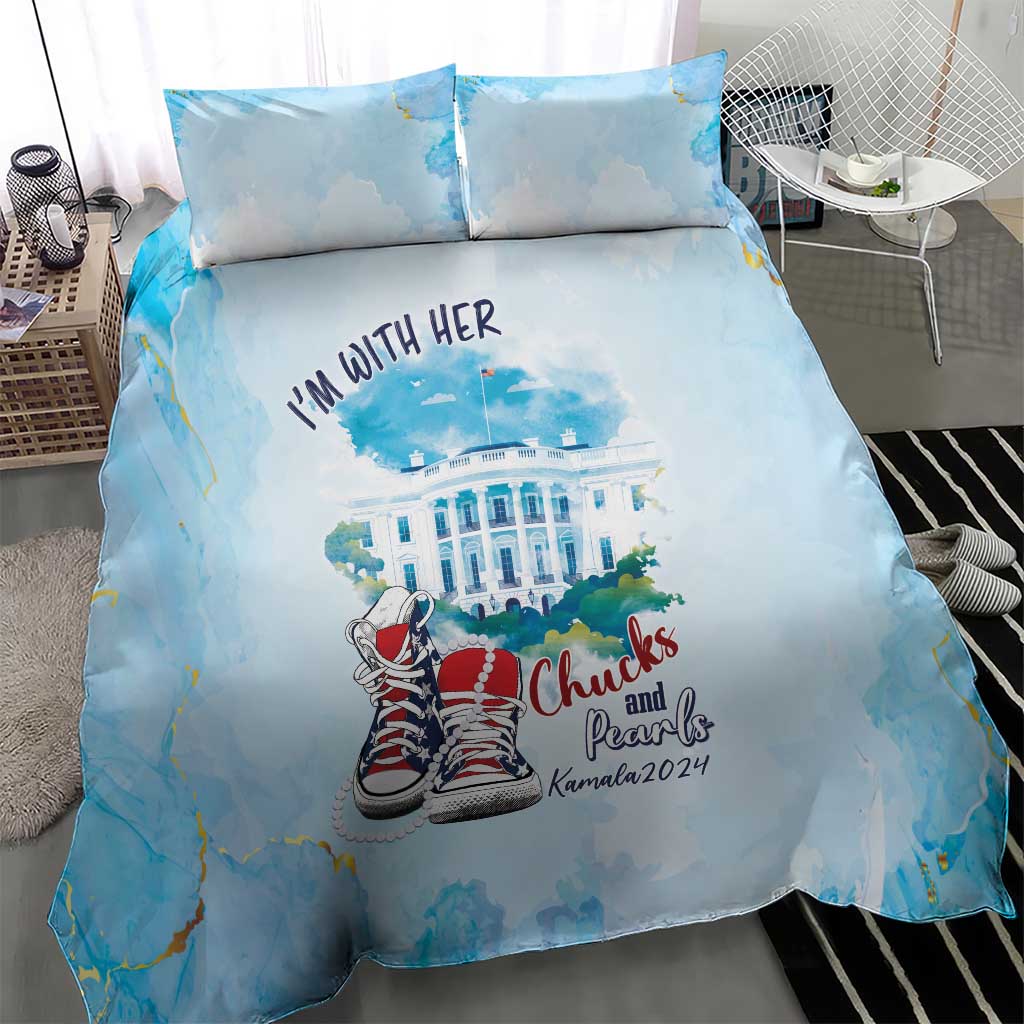 Chucks N Pearls 2024 Bedding Set I'm With Her LT7 - Wonder Print Shop