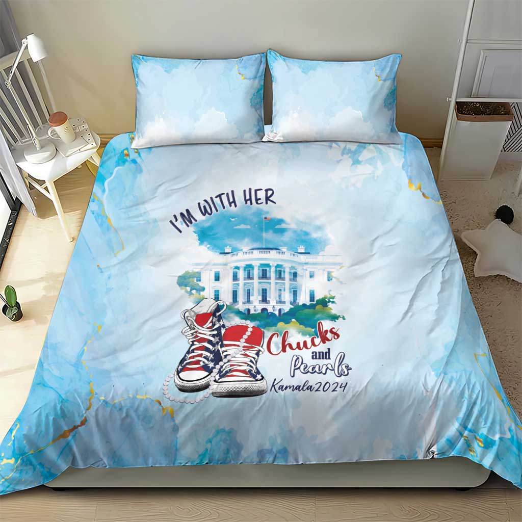 Chucks N Pearls 2024 Bedding Set I'm With Her LT7 - Wonder Print Shop