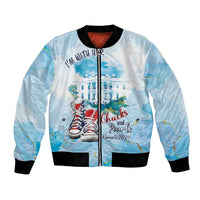 Chucks N Pearls 2024 Bomber Jacket I'm With Her LT7 - Wonder Print Shop