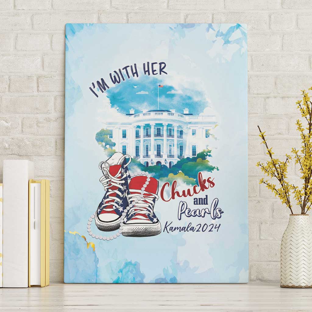 Chucks N Pearls 2024 Canvas Wall Art I'm With Her LT7 - Wonder Print Shop