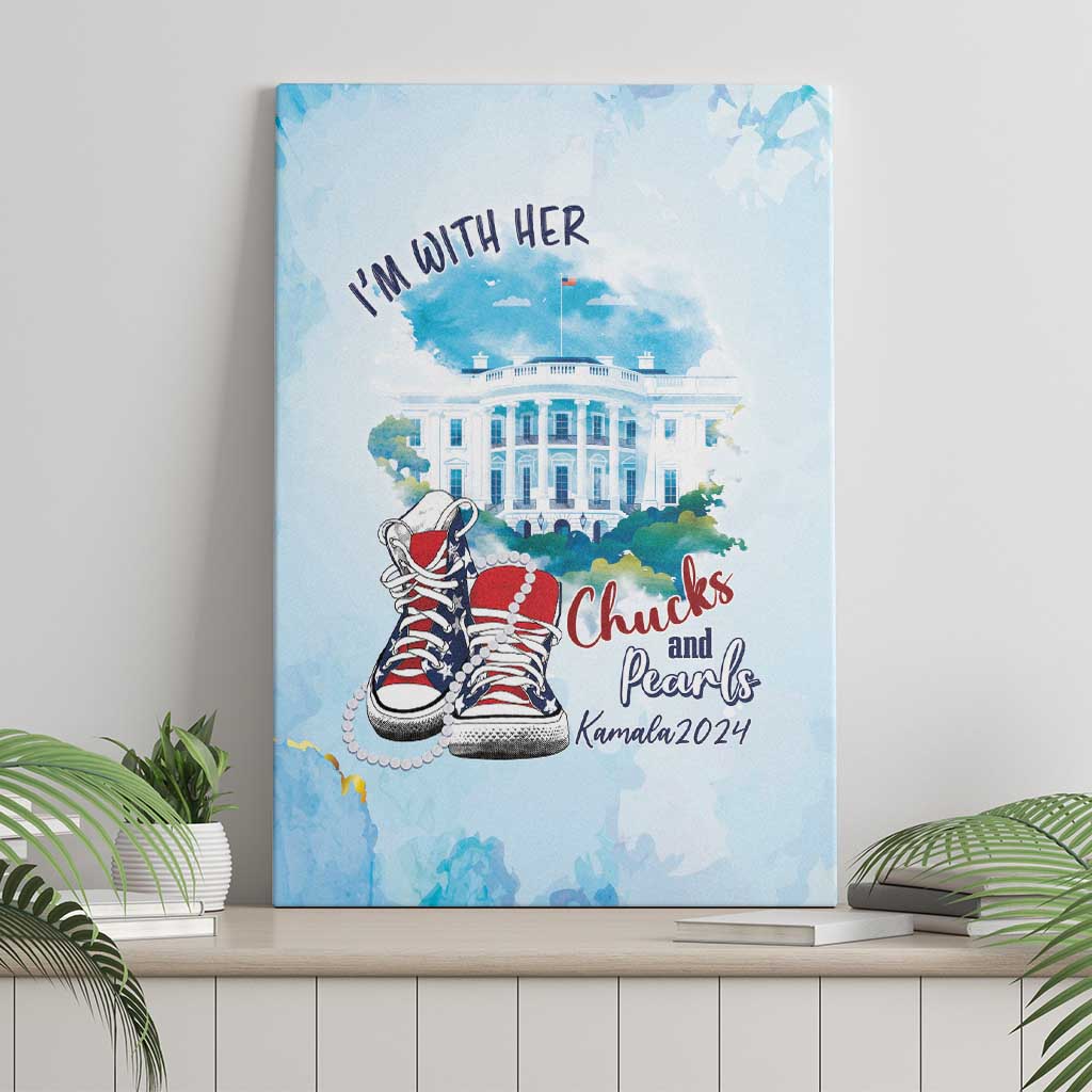 Chucks N Pearls 2024 Canvas Wall Art I'm With Her LT7 - Wonder Print Shop