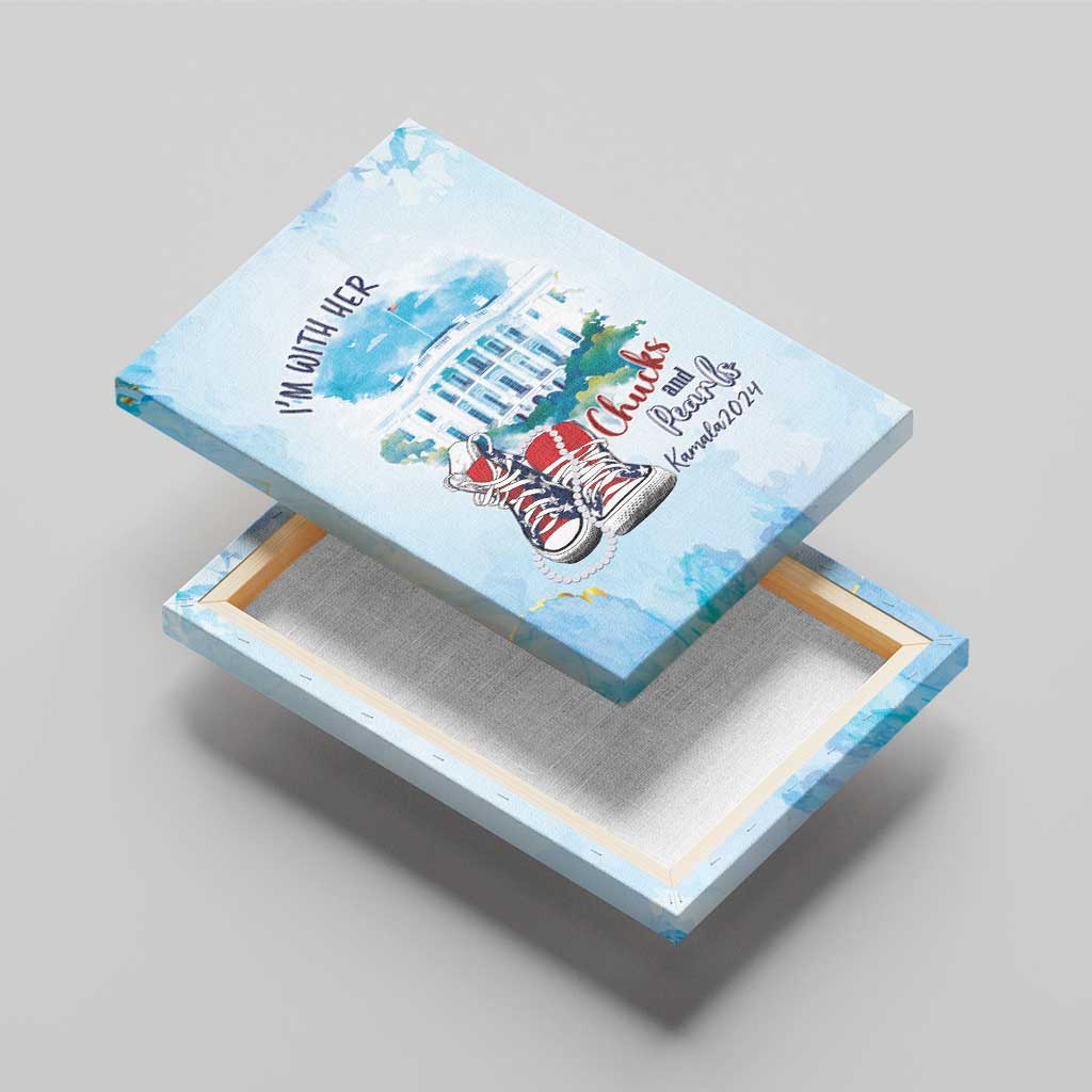 Chucks N Pearls 2024 Canvas Wall Art I'm With Her LT7 - Wonder Print Shop