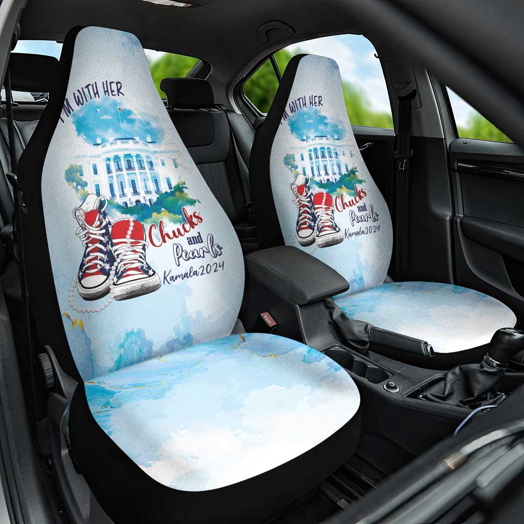 Chucks N Pearls 2024 Car Seat Cover I'm With Her LT7 - Wonder Print Shop