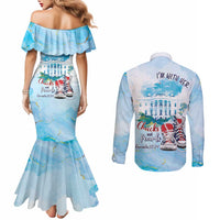 Chucks N Pearls 2024 Couples Matching Mermaid Dress and Long Sleeve Button Shirt I'm With Her